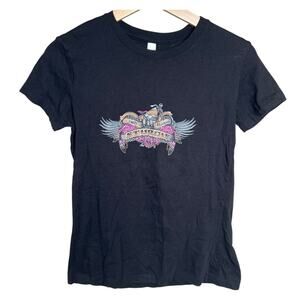 2014 Sturgis Black Hill Rally Black T-shirt 74th Annual Size Large